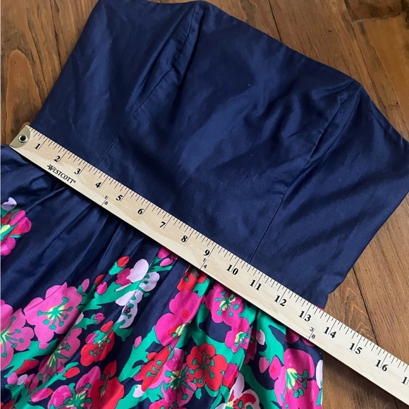 Lilly Pulitzer Bright Navy Cherry Mine Lottie Strapless Mini Dress in 6 - Picture 12 of 15